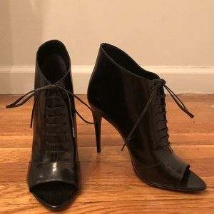 Burberry leather lace up booties
